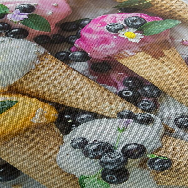 Obraz so zmrzlinami (s hodinami) (90x30 cm)
