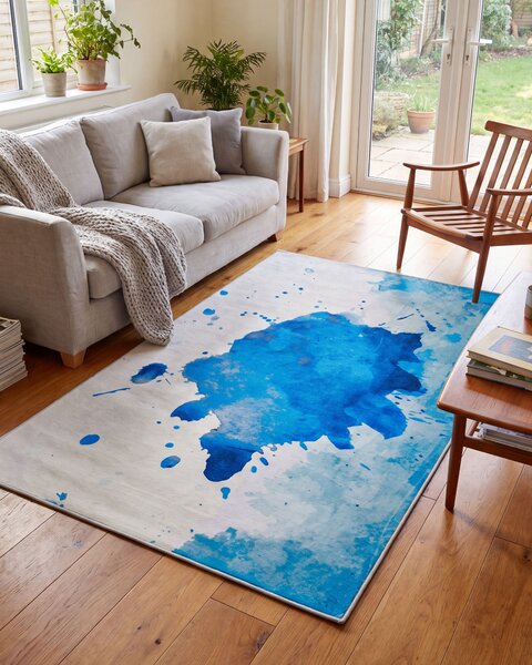 Koberec viacfarebný polyester 140 x 200 cm abstraktný vzor s krátkym vlasom moderný štýl obývačka spálňa