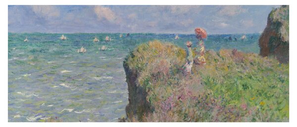 Obraz - Claude Monet, Cliff Walk at Pourville, reprodukcia (120x50 cm)