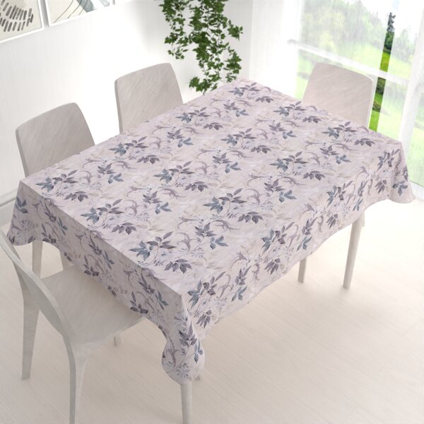 Biante Dekoračný obdĺžnikový obrus PML-053 Popínavé lístky na béžovom 50x100 cm