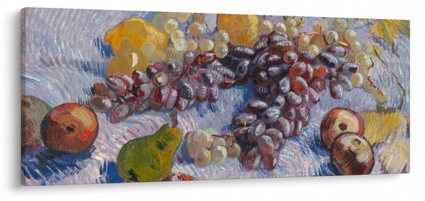 Obraz - Vincent van Gogh, Grapes, Lemons, Pears, and Apples, reprodukcia (120x50 cm)