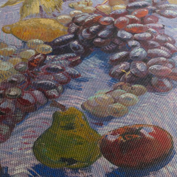 Obraz - Vincent van Gogh, Grapes, Lemons, Pears, and Apples, reprodukcia (120x50 cm)