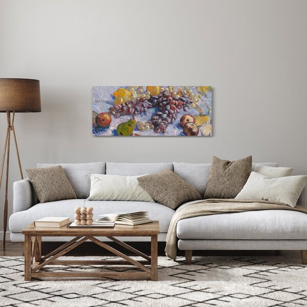 Obraz - Vincent van Gogh, Grapes, Lemons, Pears, and Apples, reprodukcia (120x50 cm)