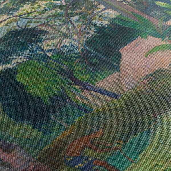 Obraz - Paul Gauguin, Te raau rahi (The Big Tree), reprodukcia (s hodinami) (90x30 cm)