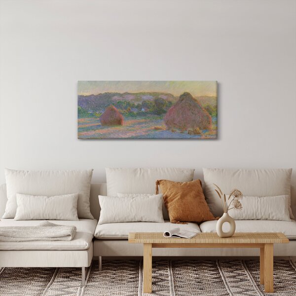 Obraz - Claude Monet, Stacks of Wheat (End of Summer) , reprodukcia (120x50 cm)