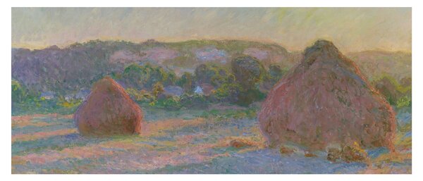 Obraz - Claude Monet, Stacks of Wheat (End of Summer) , reprodukcia (120x50 cm)