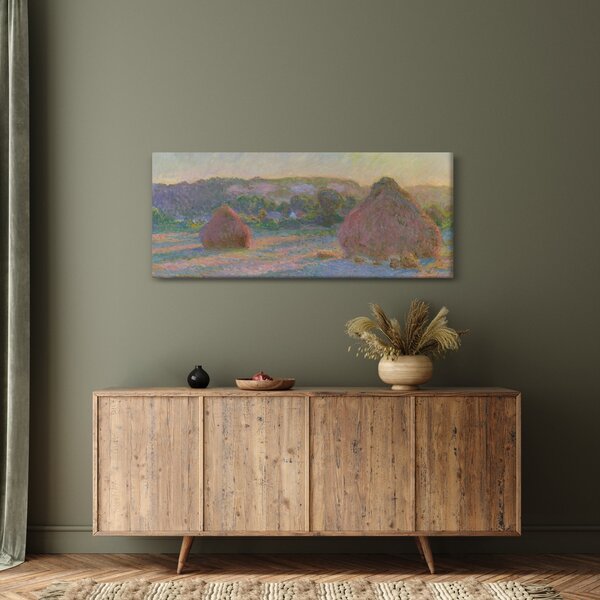 Obraz - Claude Monet, Stacks of Wheat (End of Summer) , reprodukcia (120x50 cm)