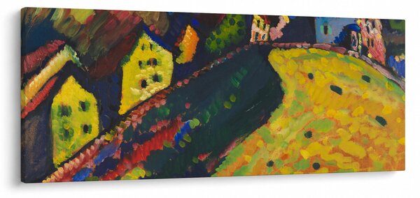 Obraz - Vasily Kandinsky, Houses at Murnau, reprodukcia (120x50 cm)