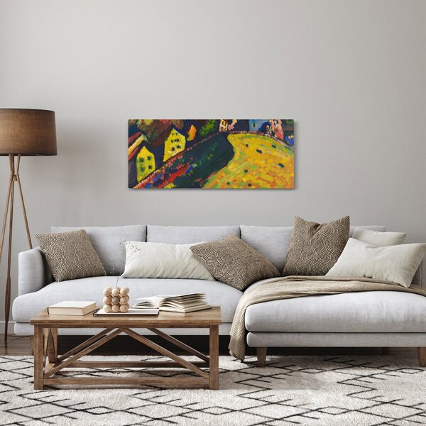 Obraz - Vasily Kandinsky, Houses at Murnau, reprodukcia (120x50 cm)