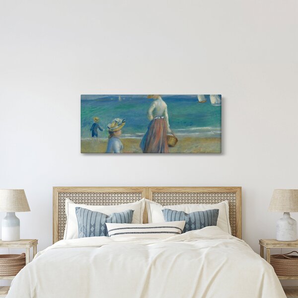 Obraz - Auguste Renoir, Figures on the Beach, reprodukcia (120x50 cm)