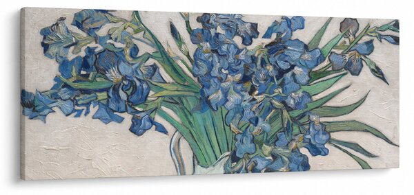Obraz - Vincent van Gogh, Irises, reprodukcia (120x50 cm)