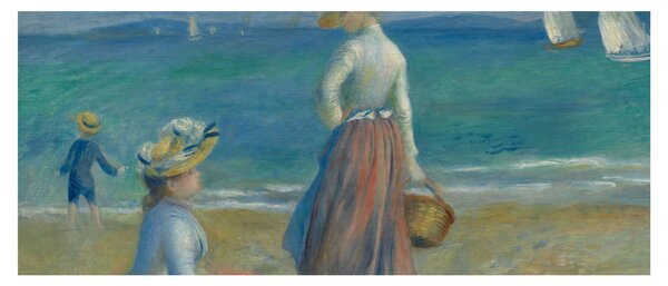 Obraz - Auguste Renoir, Figures on the Beach, reprodukcia (120x50 cm)