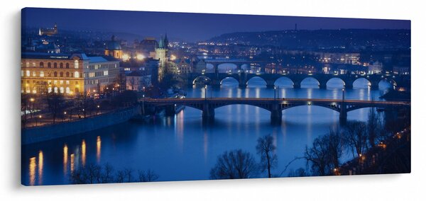 Obraz pražských mostov (120x50 cm)