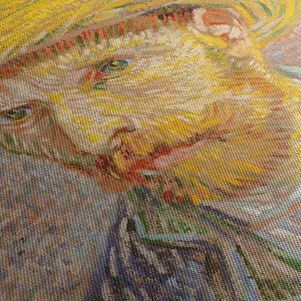 Obraz - Vincent van Gogh, Self-Portrait with a Straw Hat (The Potato Peeler), reprodukcia (120x50 cm)
