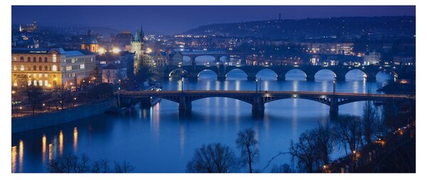 Obraz pražských mostov (120x50 cm)
