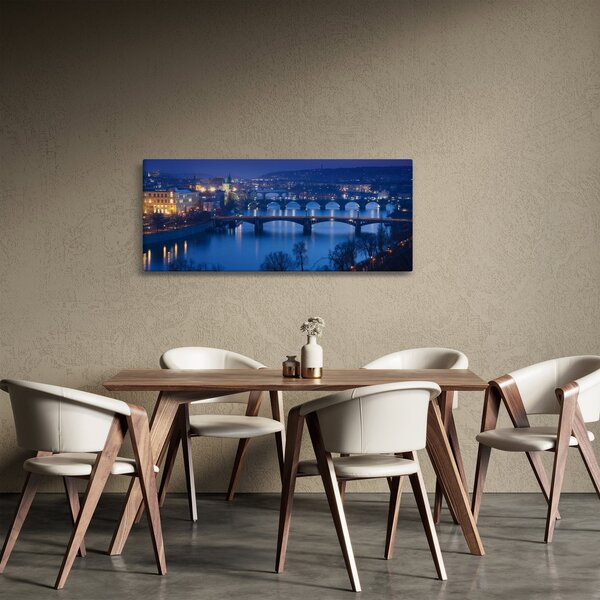 Obraz pražských mostov (120x50 cm)