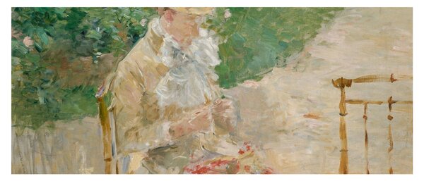 Obraz - Berthe Morisot, Young Woman Knitting, reprodukcia (120x50 cm)
