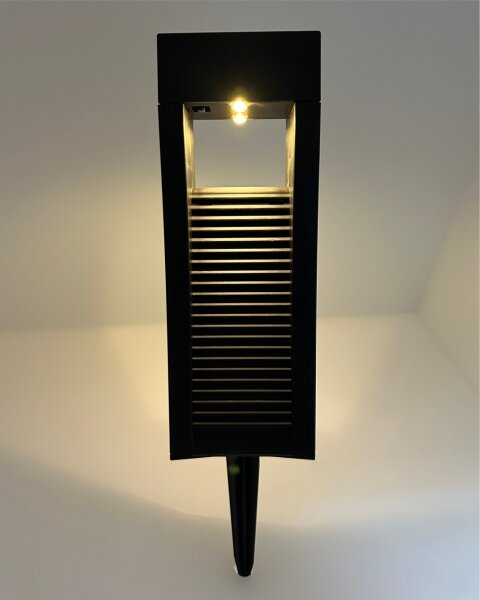 LED Solárna lampa 2xLED/1,2V 200 mAh IP44 čierna