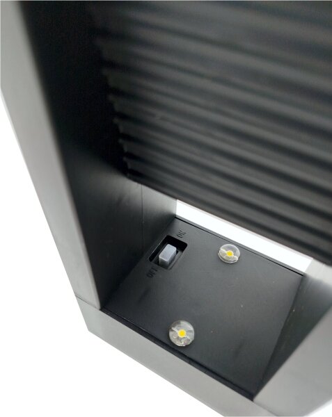 LED Solárna lampa 2xLED/1,2V 200 mAh IP44 čierna