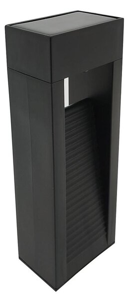 LED Solárna lampa 2xLED/1,2V 200 mAh IP44 čierna