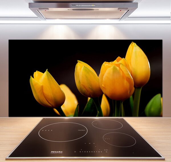 Panel do kuchyne Žlté tulipány pl-pksh-120x60-f-64836622