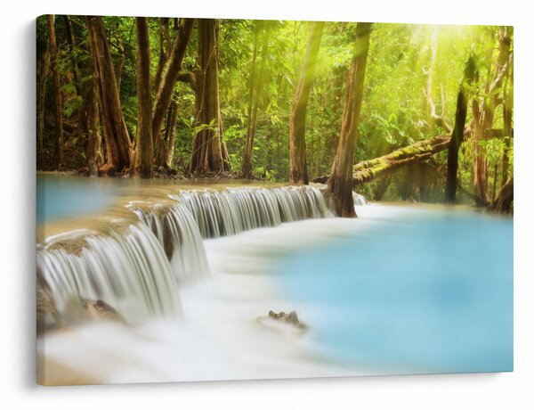 Obraz Huay Mae Kamin vodopádu v lese (70x50 cm)