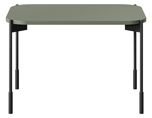 Hnedý konferenčný stolík Sonatia 60 cm s kovovými nohami - olivový
