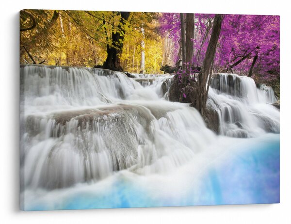 Obraz Erawan vodopádu v lese (70x50 cm)