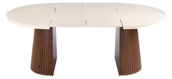 Dekorstudio Rozkládaci jedálenský stôl MARBELLO FLEX 120-200cm kašmír + orech