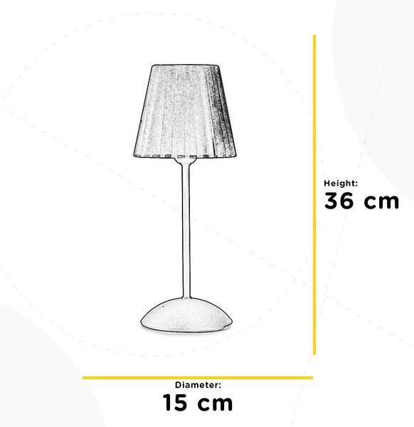 NOČNÁ LAMPA, E14, 15/15/36 cm - Online Only bytové doplnky, Online Only