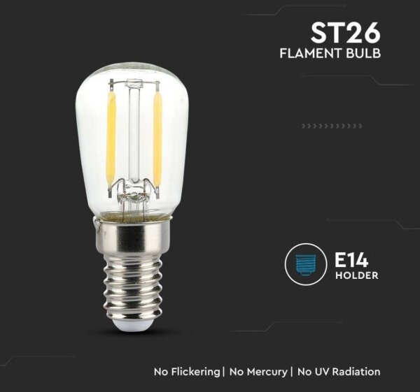 LED filamentová žiarovka ST26 E14/2W/230V 4000K
