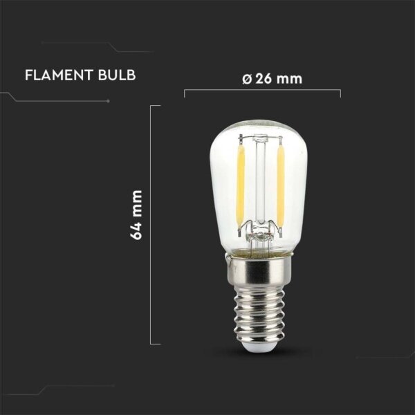 LED filamentová žiarovka ST26 E14/2W/230V 4000K