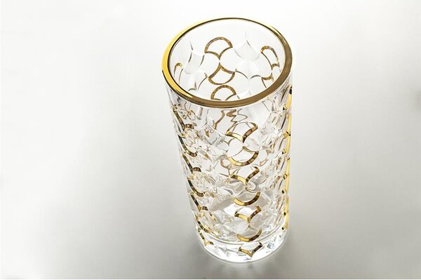 KRIŠTÁĽOVÁ VÁZA BOHEMIA PRESTIGE ARABESQUE GOLD 280MM