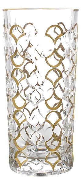 KRIŠTÁĽOVÁ VÁZA BOHEMIA PRESTIGE ARABESQUE GOLD 280MM