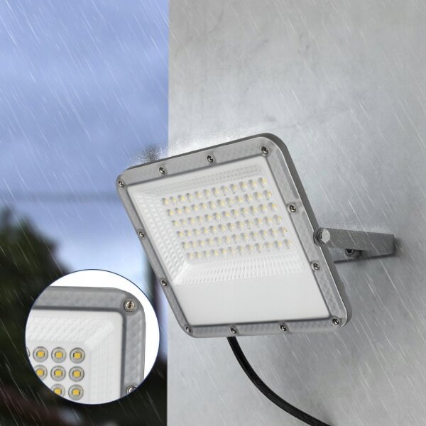 LED vonkajší reflektor LED/100W/230V 4500K IP65 sivý