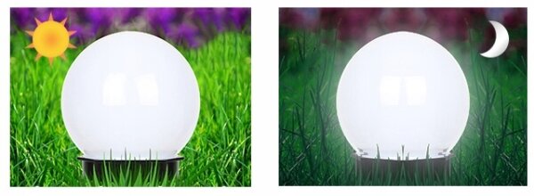 LED solárna lampa LED/1,2 V 6500 K 200 mAh pr. 10 cm IP44 biela/čierna