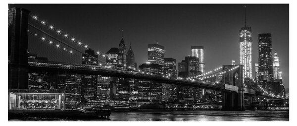 Obraz Brooklyn mosta v New Yorku (120x50 cm)