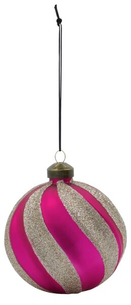 Sklenená vianočná ozdoba Chun Pink/Gold – set 4 ks