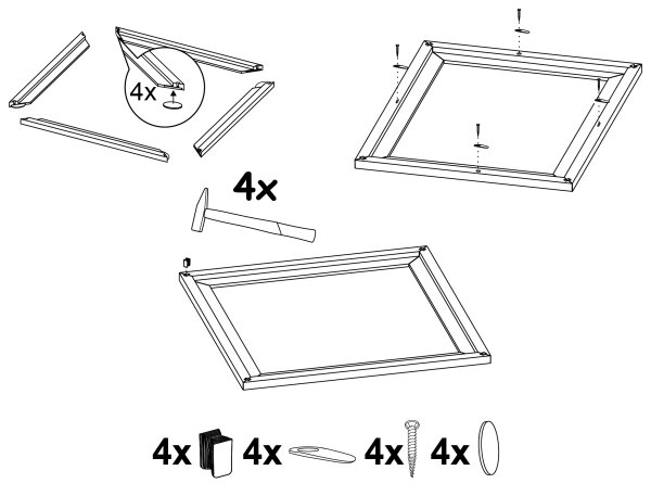 Eglo 99422 - Rám pre svietidlo SALOBRENA 450x450 mm