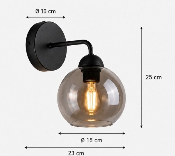 Nástenné svietidlo OSMO 1xE27/60W/230V čierna
