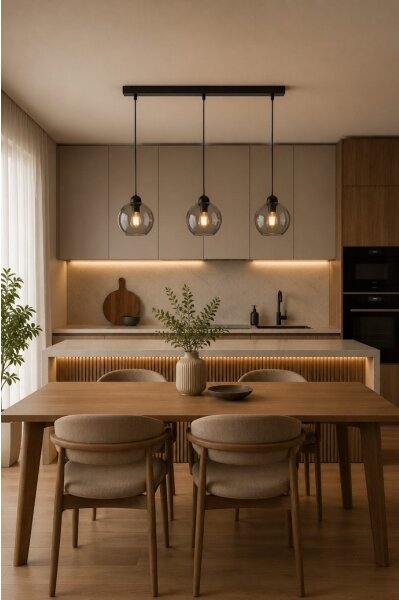Luster na lanku UNO 3xE27/60W/230V čierna/dymová