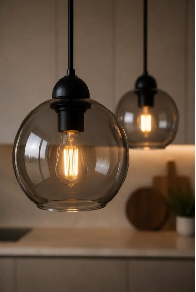 Luster na lanku UNO 2xE27/60W/230V čierna
