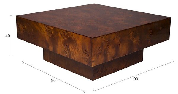 Konferenčný stolík v dekore orecha v tmavo prírodnej farbe 90x90 cm Quinn – Dutchbone