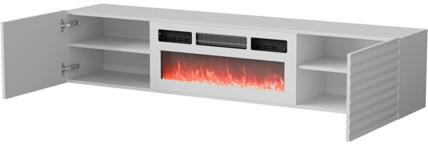 MEBLINE Komoda RTV s krbom CLAIRE 01 biela