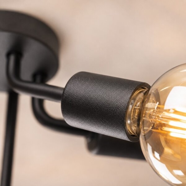 Prisadený luster NIXO 5xE27/60W/230V čierna