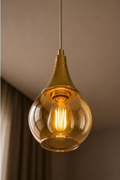Luster na lanku LACRIMA WHITE 1xE27/60W/230V