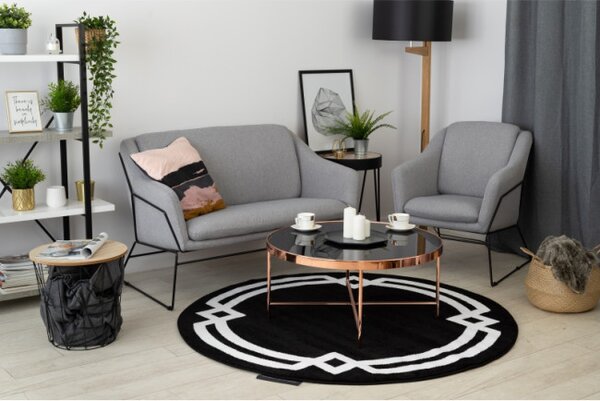 Koberec HAMPTON Lux kruh čierny