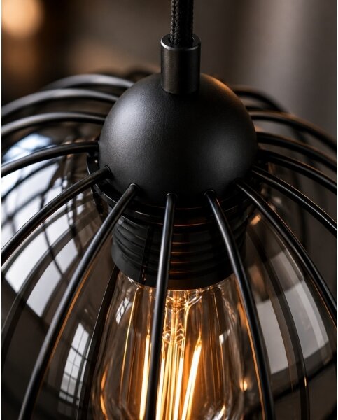 Luster na lanku SOLO BLACK 3xE27/60W/230V