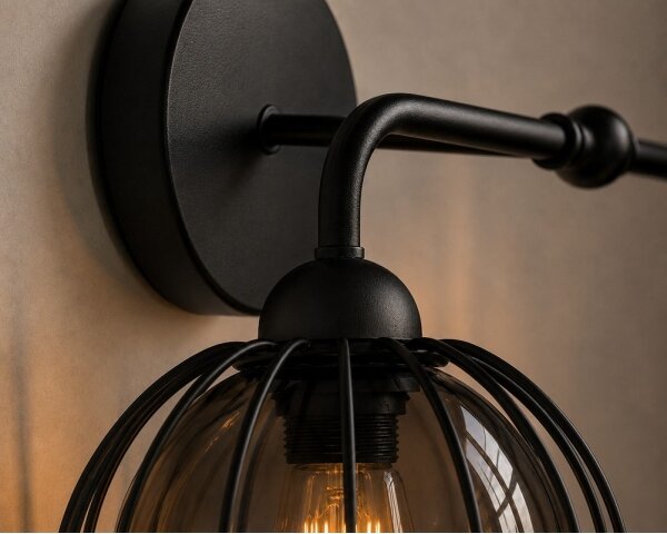 Nástenné svietidlo SOLO BLACK 2xE27/60W/230V