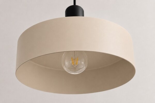 Luster na lanku LATTE 1xE27/60W/230V béžová/čierna